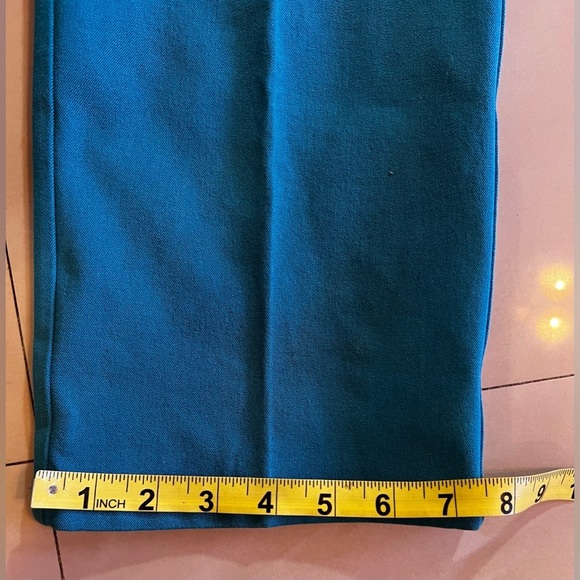 St John dress Pants Turquoise blue Sporty Trousers straight dress pant 8 zip - Picture 11 of 16